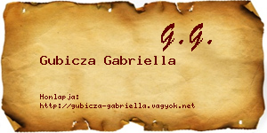 Gubicza Gabriella névjegykártya