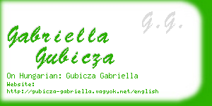 gabriella gubicza business card